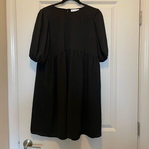 ASOS Black Short Sleeve Mini Dress